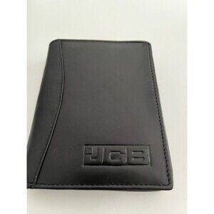 NIB ~ JCB Built To Last Black Leather Wallet RFID Zippered Coin